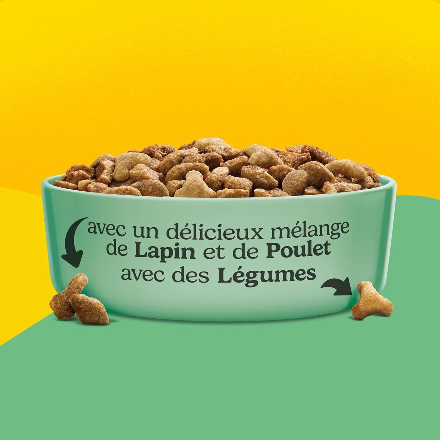 FRISKIES Au Lapin, au Poulet et aux Légumes - 1,5 KG - Croquettes pour Chat Adulte | Croquettes Chat Saveur Lapin, Poulet, Légumes - Alimentation complète enrichie en minéraux essentiels - Santé Chat