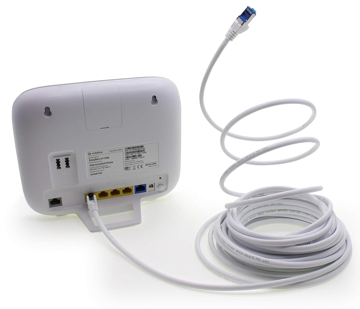 1aTTack.de Câble réseau Ethernet Gigabit LAN CAT.6a 0,5 m, câble patch RJ45 10 Gbit/s SFTP PIMF 10 - Couleurs