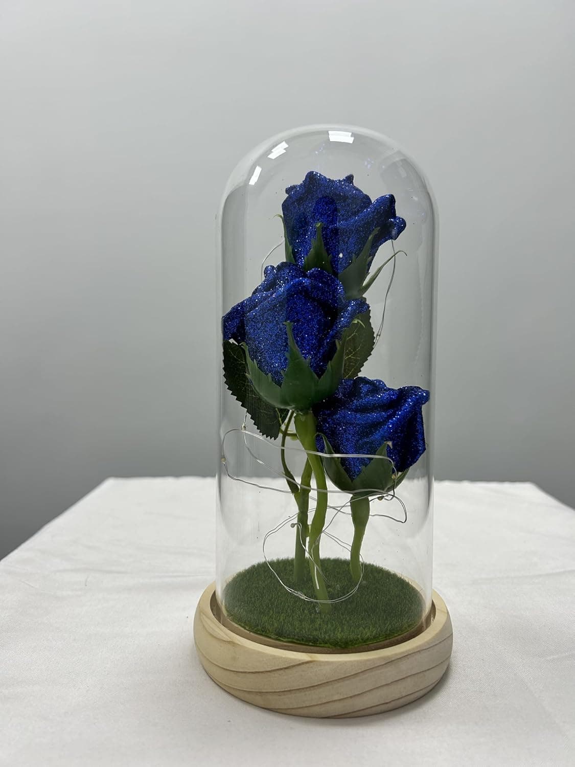Rose Eternelle sous Cloche, Cadeau Maman,Rose Eternelle la Belle et la Bete, Rose Eternelle avec LED dans Un Dôme en Verre,Cadeau Saint-Valentin Cadeaux pour Les Femmes,Maman, Grand-mère