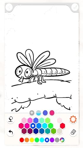Insect Coloring Pages & Drawing App, Bugs and Nature Scenes, Educational Coloring