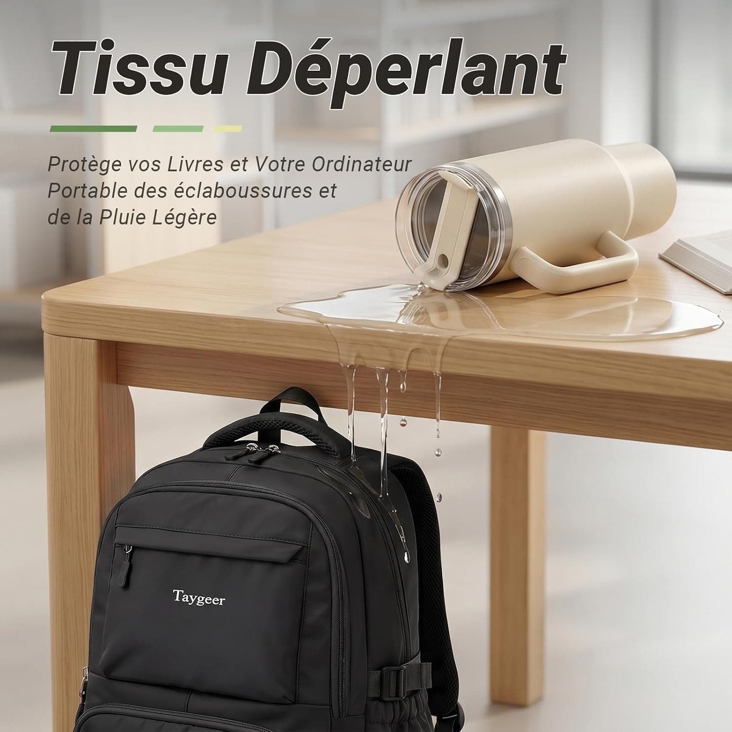Taygeer Sac à Dos College Lycee pour Fille Garcon, Sac à Dos Ecole Léger