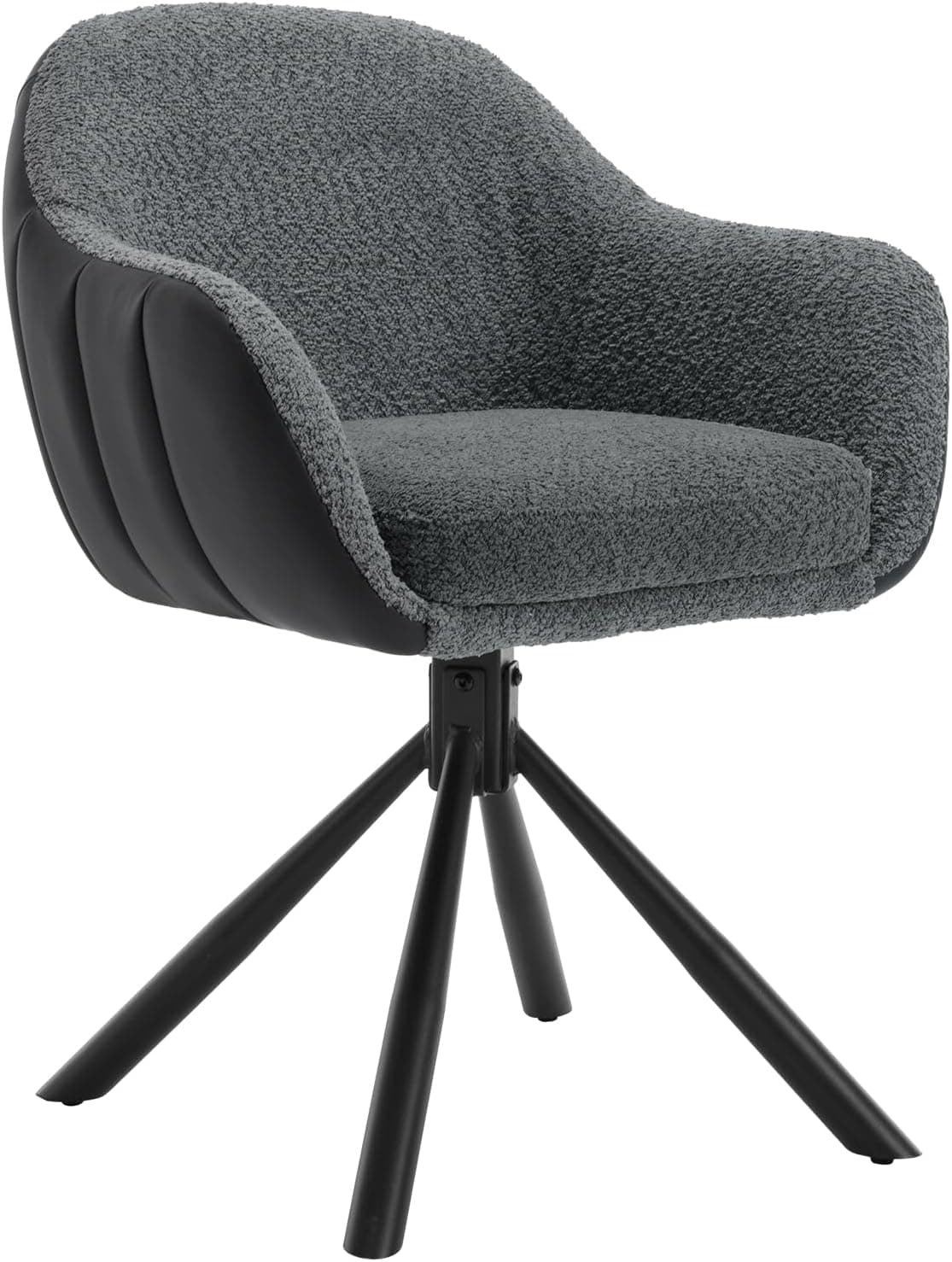 WOLTU Chaises Pivotantes,en Chenille,Gris Foncé