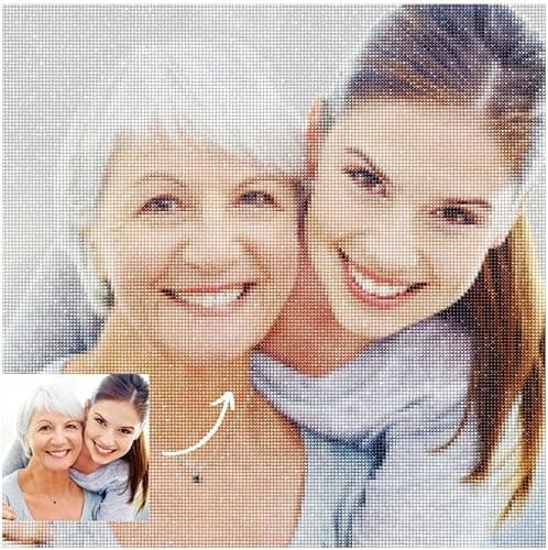 DXDOING Diamond Painting Kit de Peinture Diamant 5D DIY Personnalisé - Créez des Œuvres d'Art Remplies de Souvenirs avec Vos Grands-parents