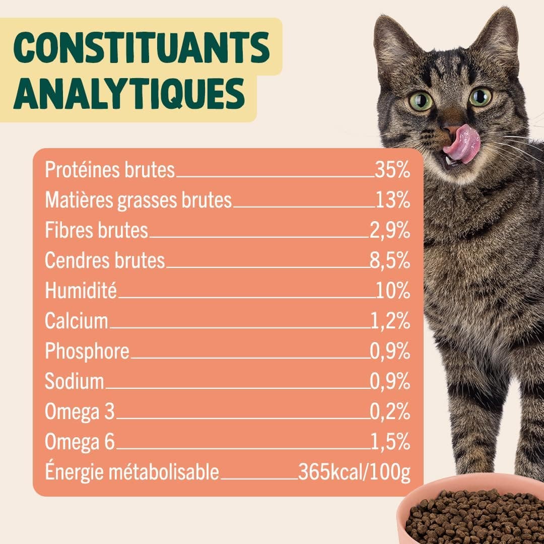 FRANKLIN – Croquettes Chat Stérilisé – 70% de Dinde et de Canard – 1 kg | Sans Céréales – Riche en Protéines – Contrôle du poids – Anti-boules de Poil – Taille 9 mm – Fermeture Intégrée