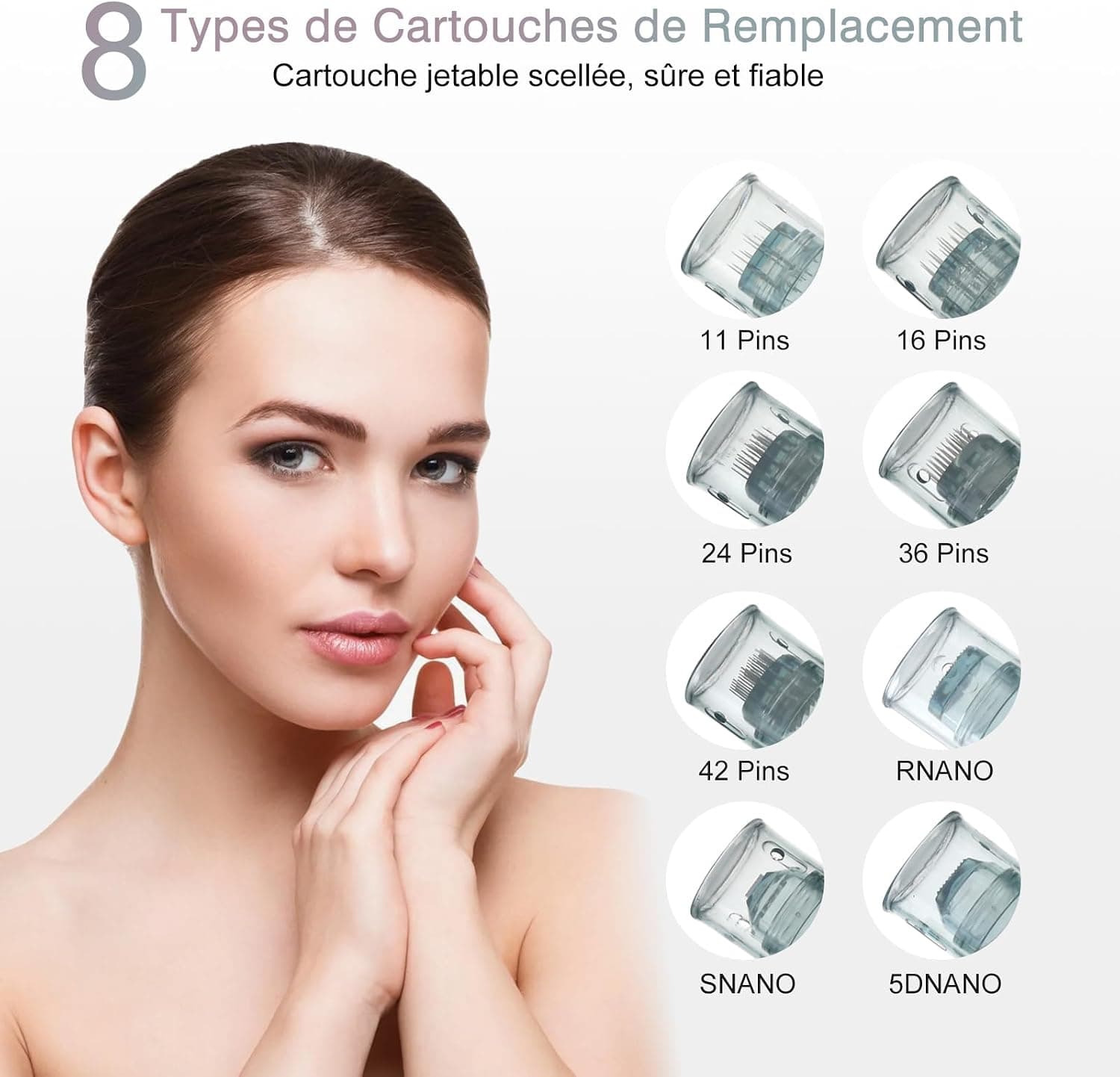 Dr. Pen Ultima M8 Stylo Microneedling Beauté Sans Fil avec 8 Cartouches