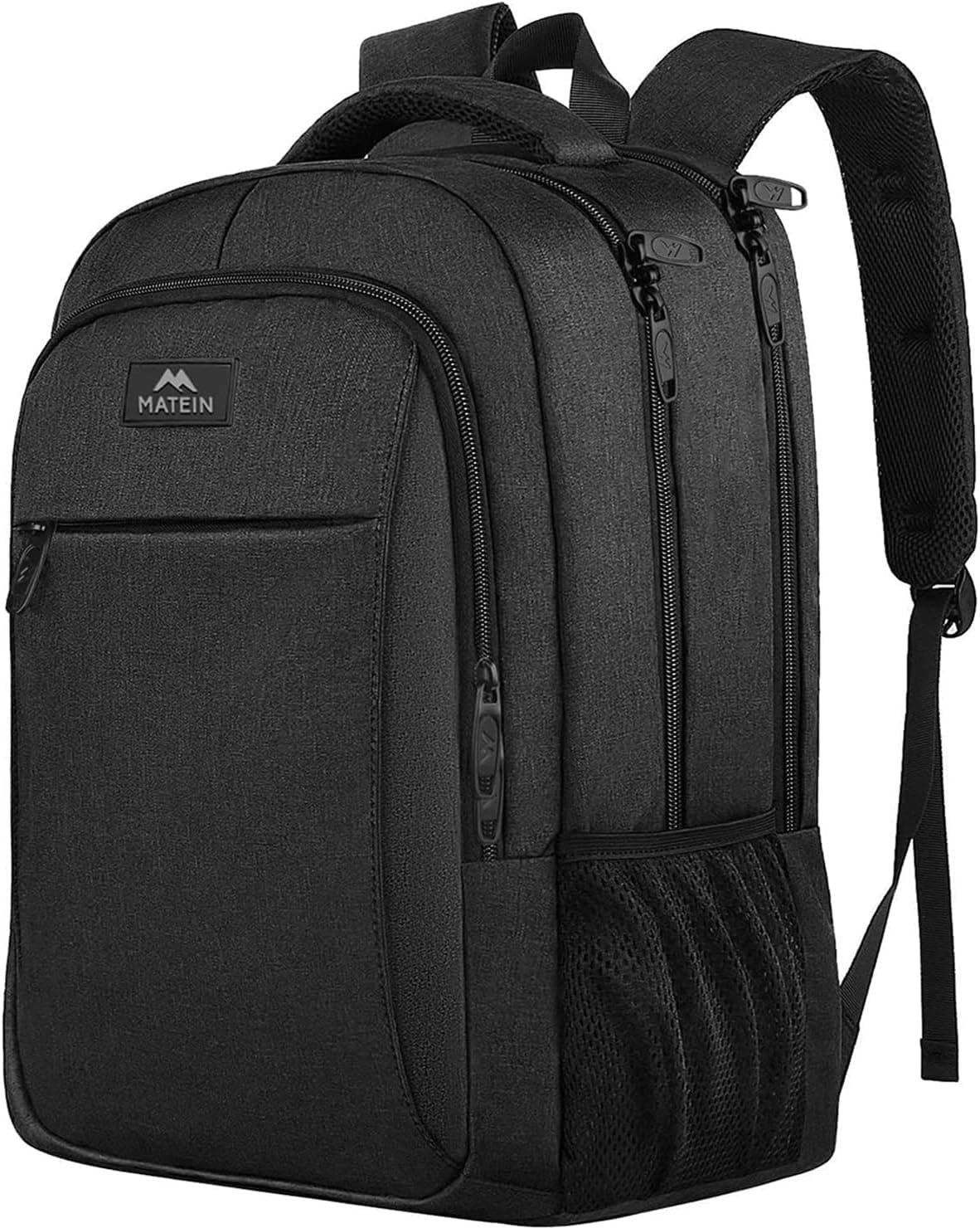 MATEIN Sac à Dos Ordinateur Portable 15.6 Pouces, Sac à Dos PC Portable | Fonctionnel Imperméable Antivol Sac a Dos Travail pour Collège, Affaire, Scolaire, Cadeau