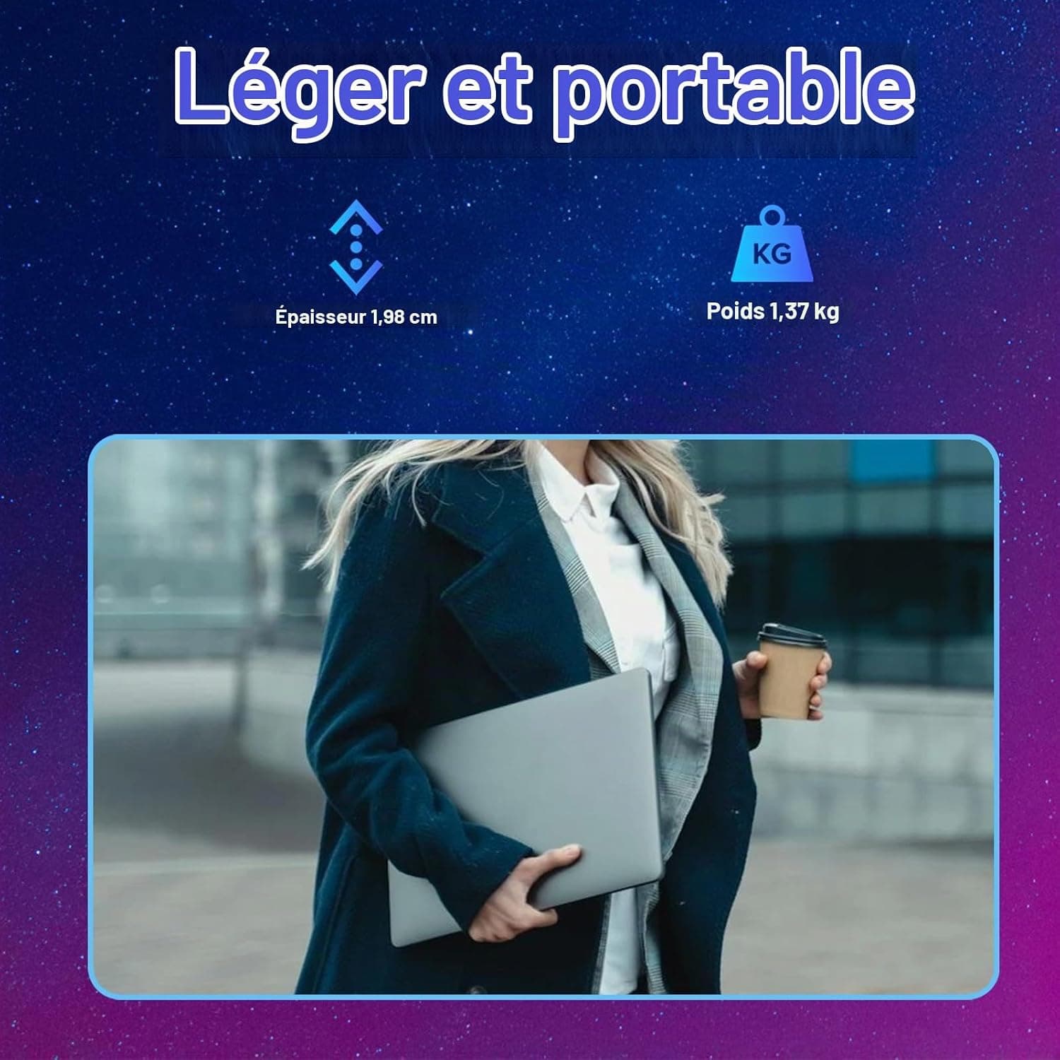 PC Portable 14 pouces FHD, Processeur Core i7, 8 Go RAM, 256 Go SSD