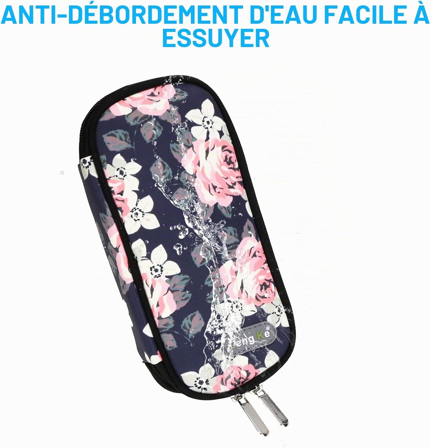 YOUSHARES Pochette Isotherme Insuline - Trousse Isotherme pour Médicament avec 2 Sac de Glace pour Garder Les Fournitures en sécurité et au Froid(Sac Fleur)