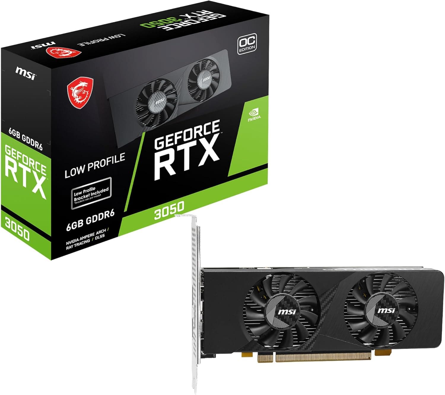 MSI NVIDIA GeForce RTX 3050 LP E 6G OC Carte Graphique