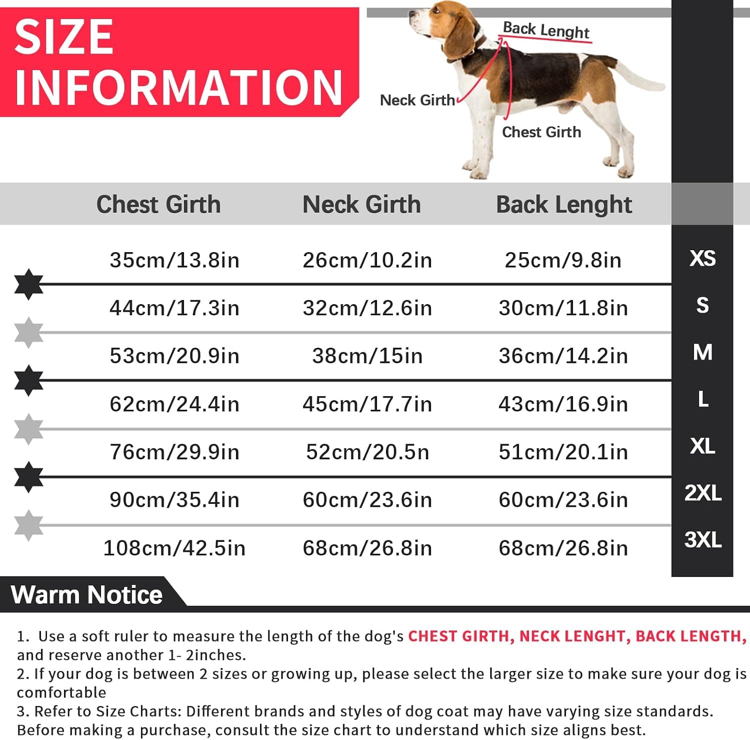 Manteau Chien Imperméable, Manteau Chien Hiver avec Doublure Polaire, Manteau pour Chien pour Petits, Moyens et Grands Chiens, Manteaux d'hiver pour Chiens, Vetement Chien - XS-XXXL