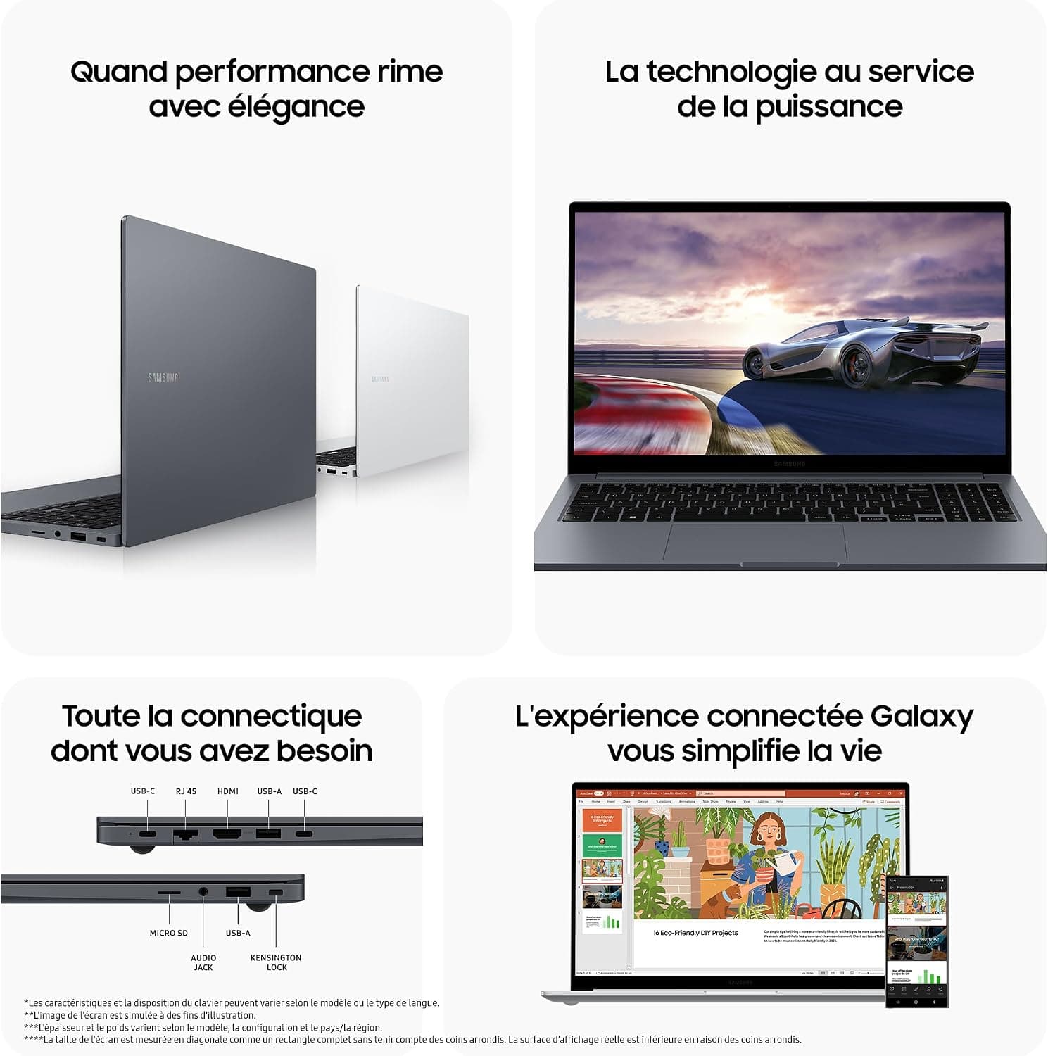 Samsung Galaxy Book4, Ordinateur Portable 15.6'', Intel Core i5, 8Go RAM, 256Go SSD, Clavier AZERTY FR, Gris