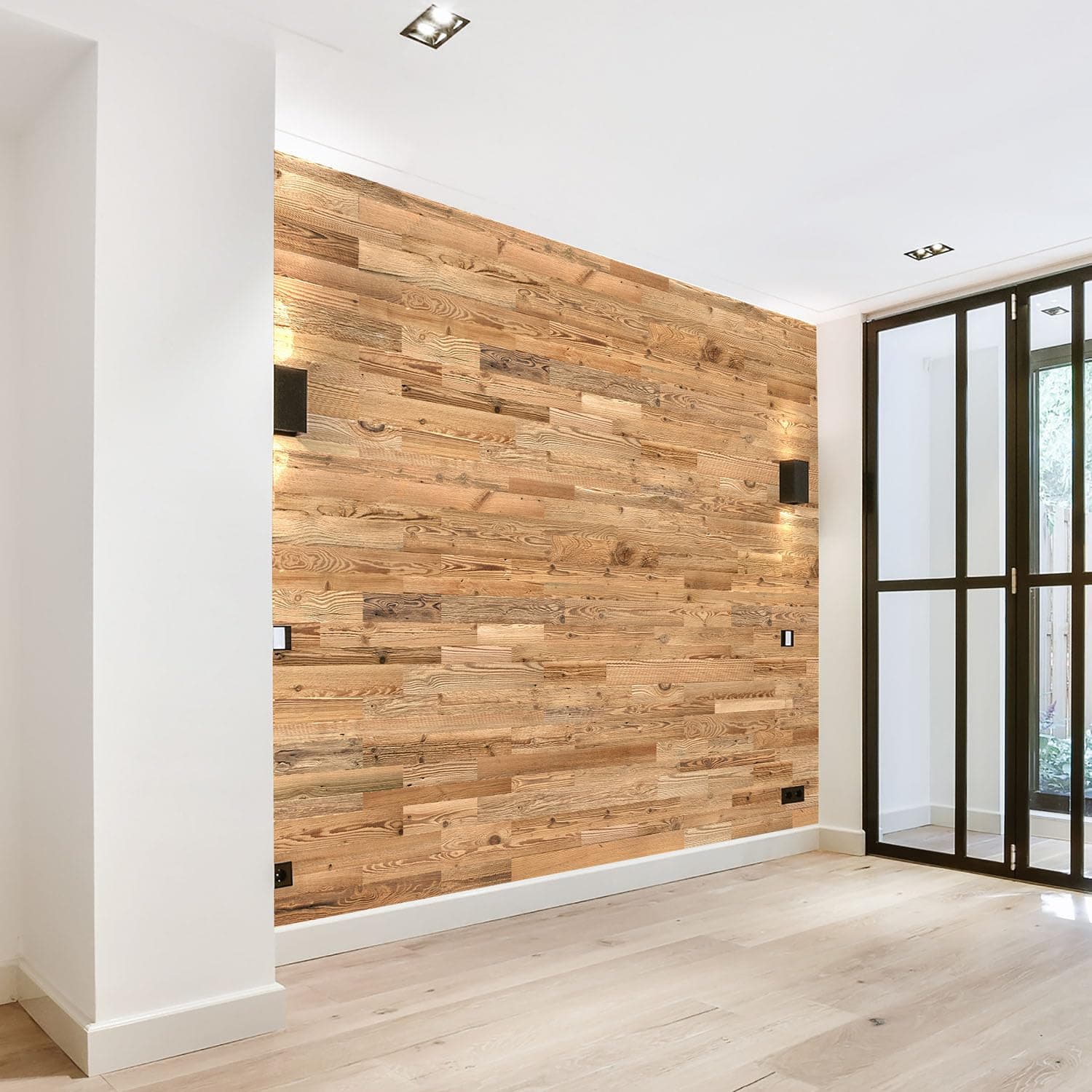Modèle « Amber » Panneaux muraux en bois recyclé 1m2