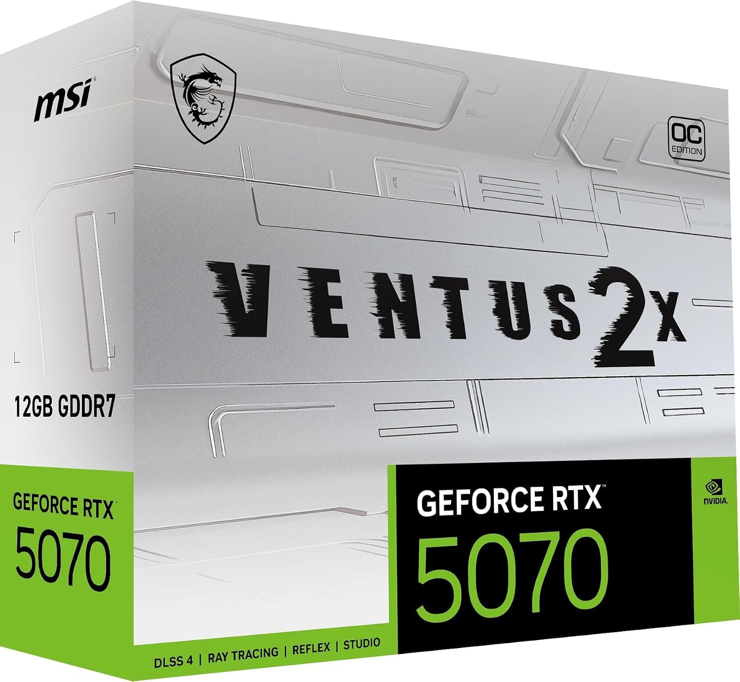 MSI NVIDIA GeForce RTX 5070 12G Ventus 2X OC White Carte Graphique