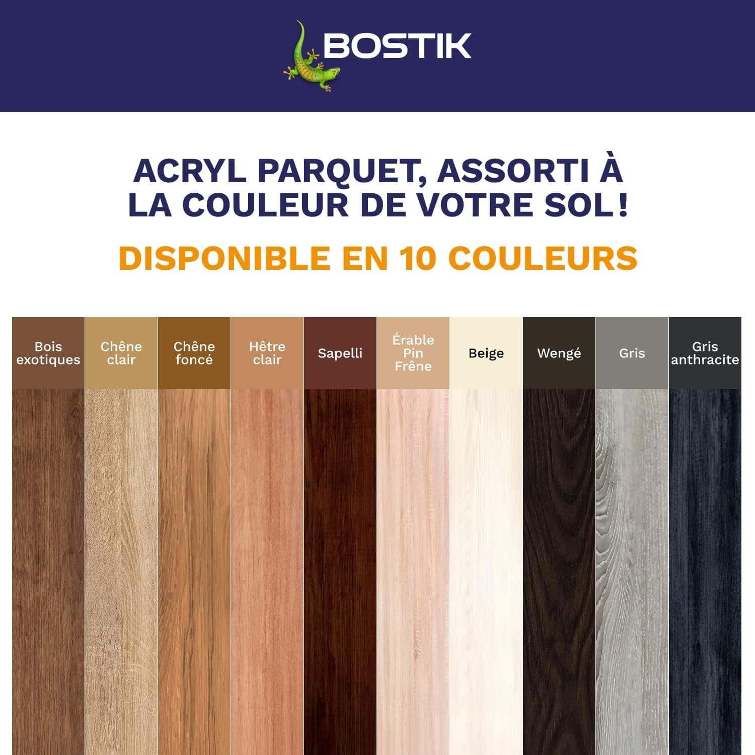 BOSTIK Mastic Spécial Joint et Finition Parquet - Chêne Clair - 300 ml