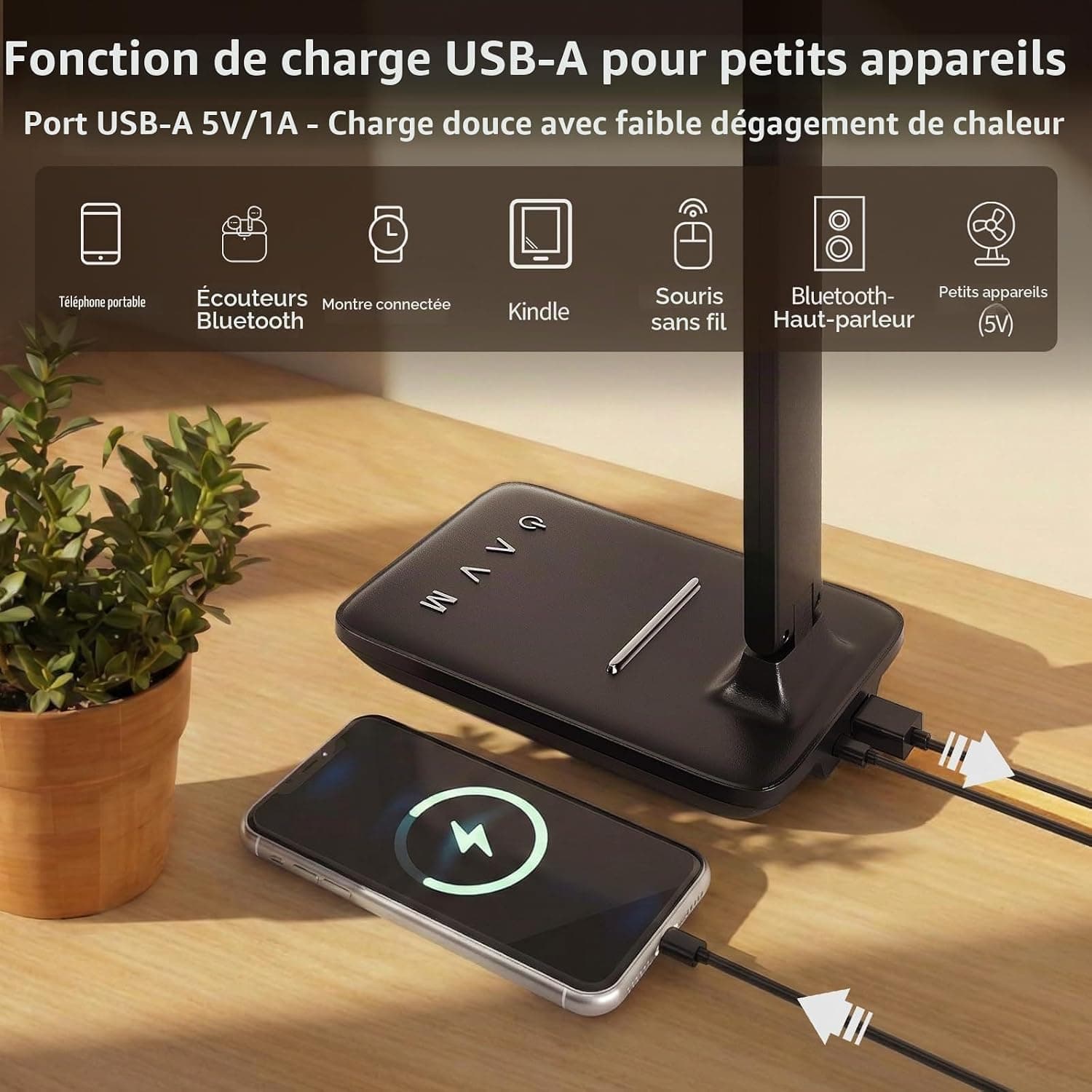 Lampe de Bureau LED, Lampe de Table pour Lecture et Travail