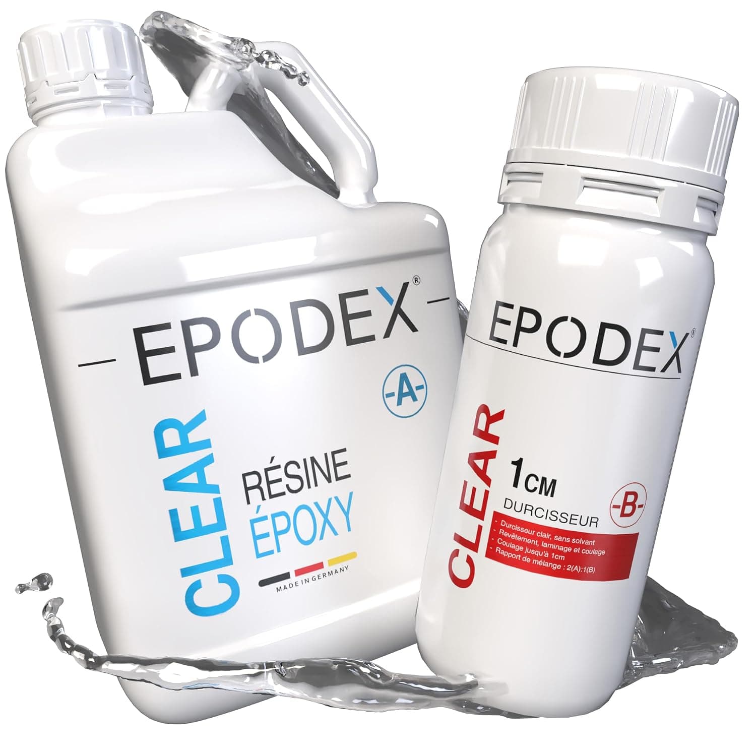 EPODEX ECO, Résine époxy jusqu’à 1cm, CLEAR - Transparent, 1,5kg
