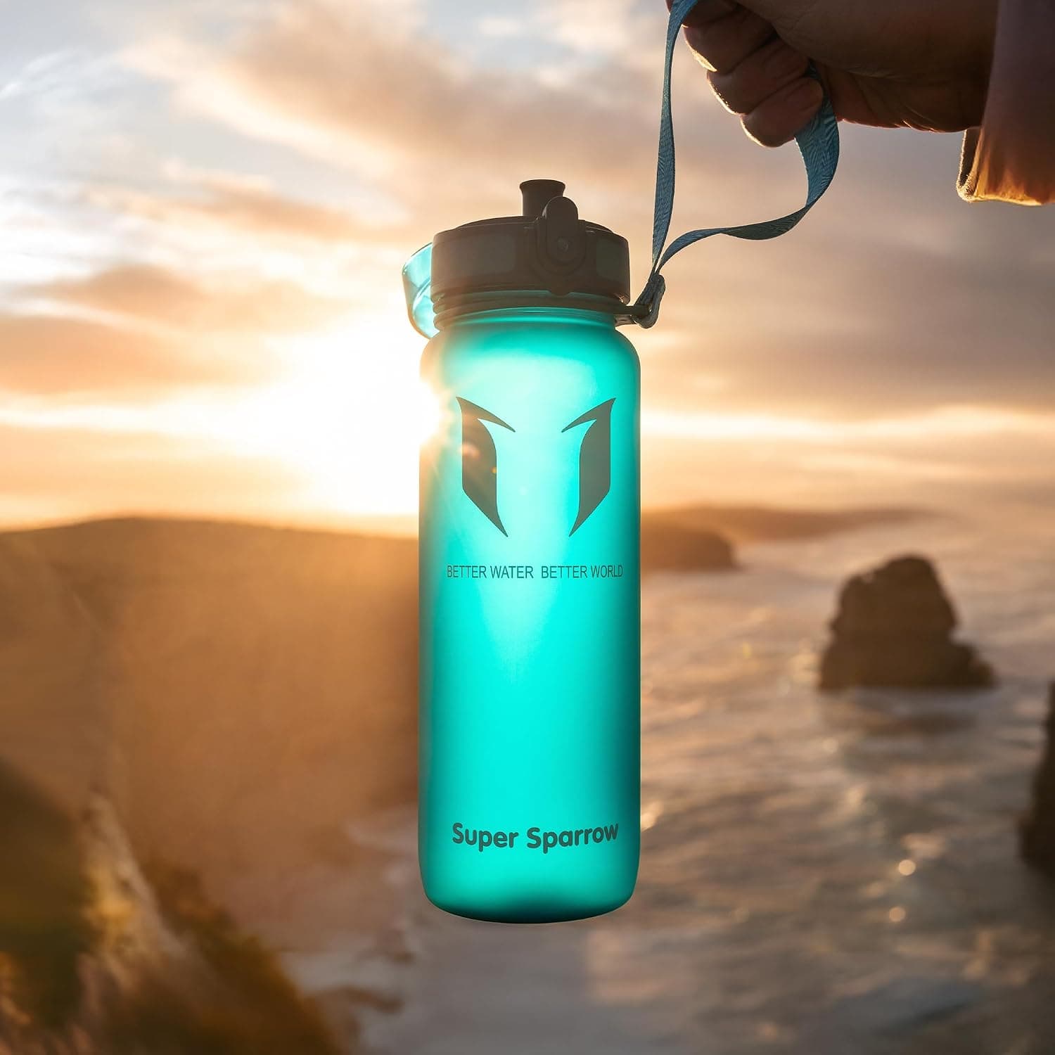 Sparrow Gourde Sport 500ml/750ml/1L - sans BPA - Tritan Plastique Bouteille