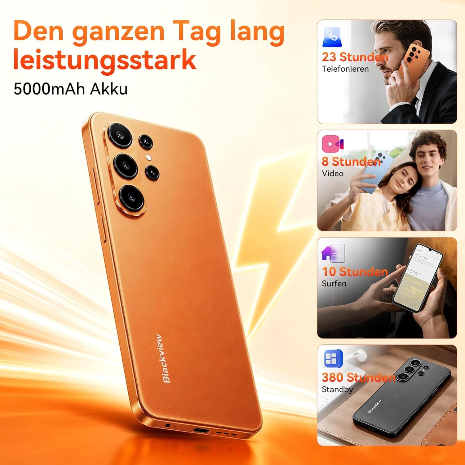 Blackview Wave 10C Telephone Portable 6,88" HD+, Smartphone Android 16, 16+32Go (ext 1To), Double SIM, 5000mAh, 32+13MP, Face ID/GPS/OTG, Compatible Orange, SFR, Bouygues, Free Mobile â Noir