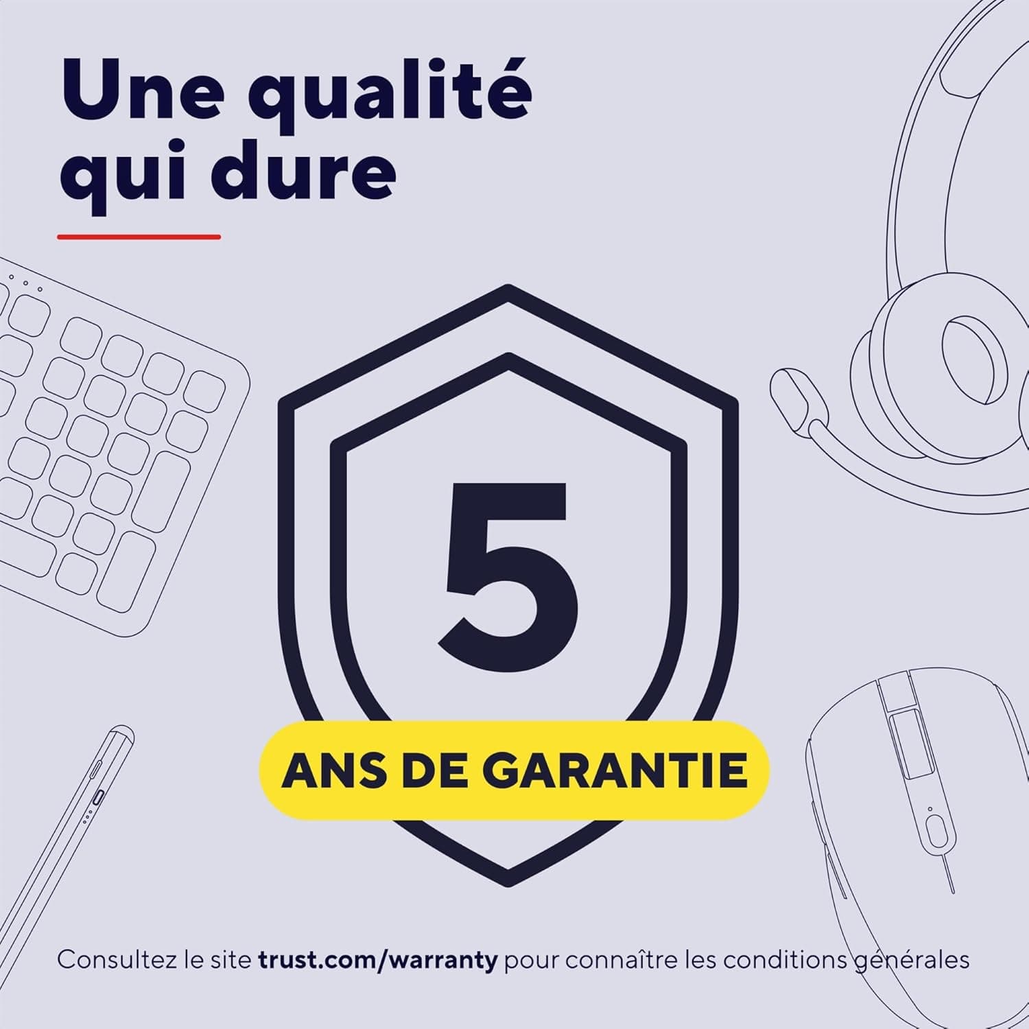 Trust Taro Pack Clavier et Souris Filaires AZERTY Français, Noir