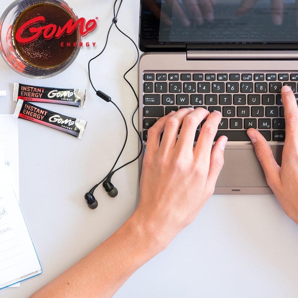 GoMo ENERGY® Cola Zéro Energy Drink | Améliorer les capacités physiques et mentales | Stimulateur d'énergie super puissant | Boisson hypocalorique végane sans sucre | COLA KICK 30 portions