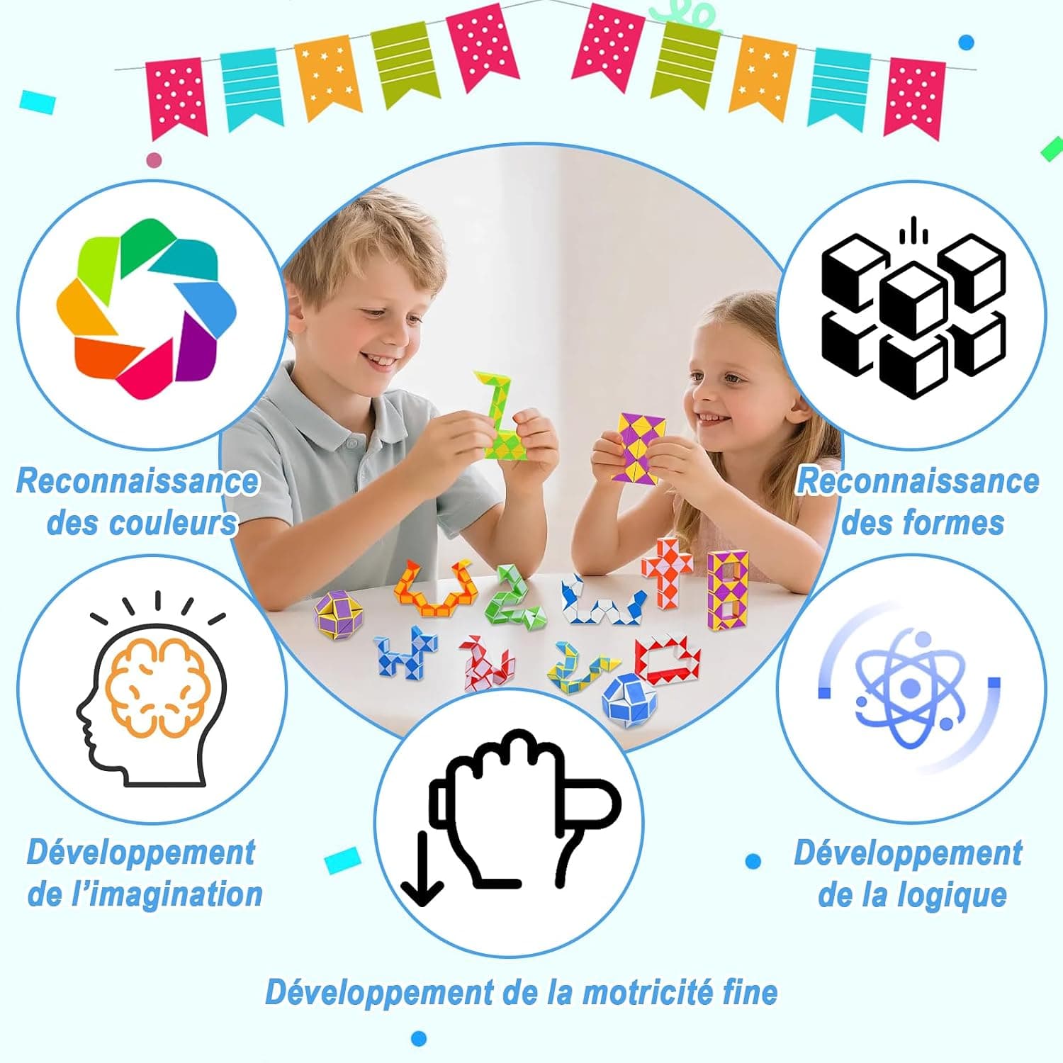 GOLDGE Kit Cadeaux Anniversaire Enfants 30 Pièces, Mini Serpents Magiques