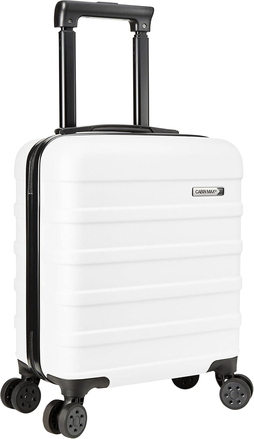 Cabin Max Anode 45x36x20 cm Valise à Main à Coque Rigide et légère 4 Roues, Cabine Valise Easyjet (Blanc Polaire)