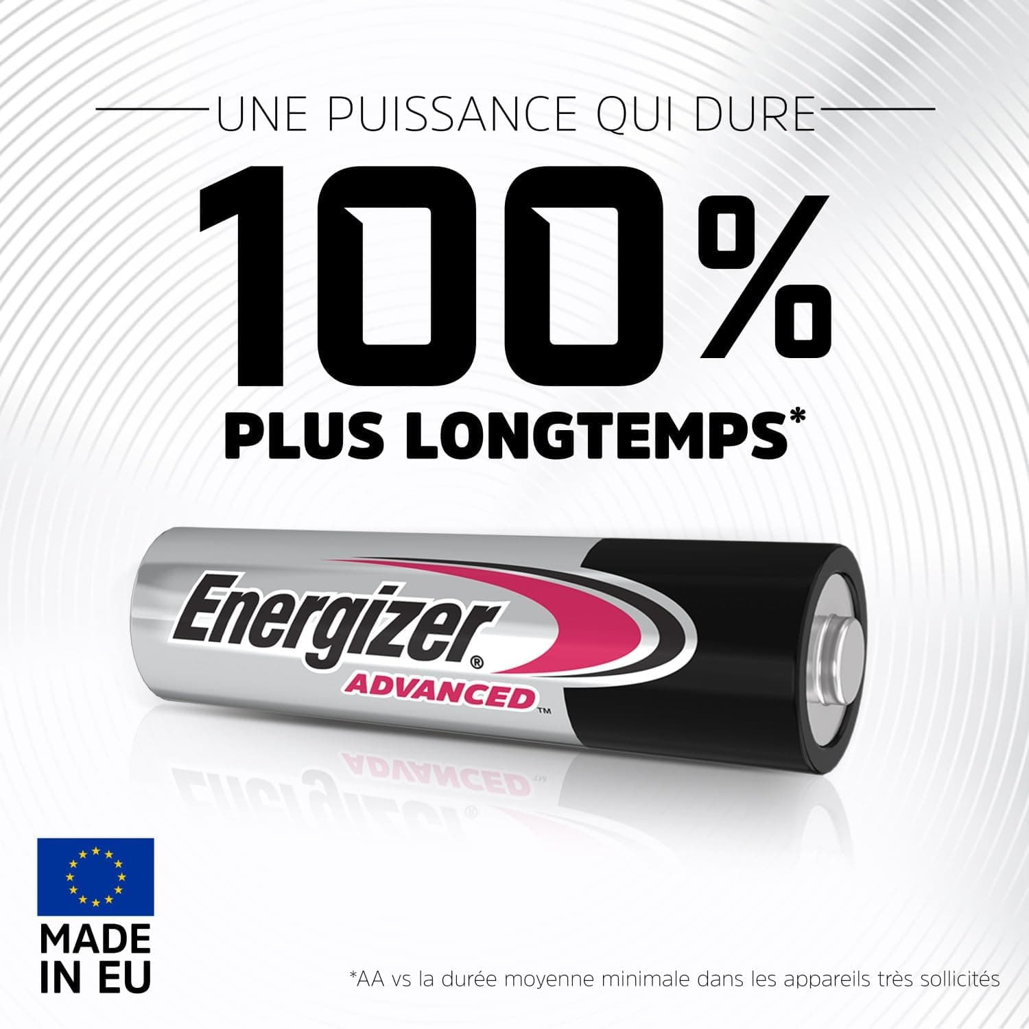 Energizer Advanced Piles AA (Lot de 12) Mignon LR6 Alcaline 1,5 V - Haute Performance - Télécommandes, Jouets et Électroniques - Made in EU - Emballage 0% Plastique - Conservation 10 Ans