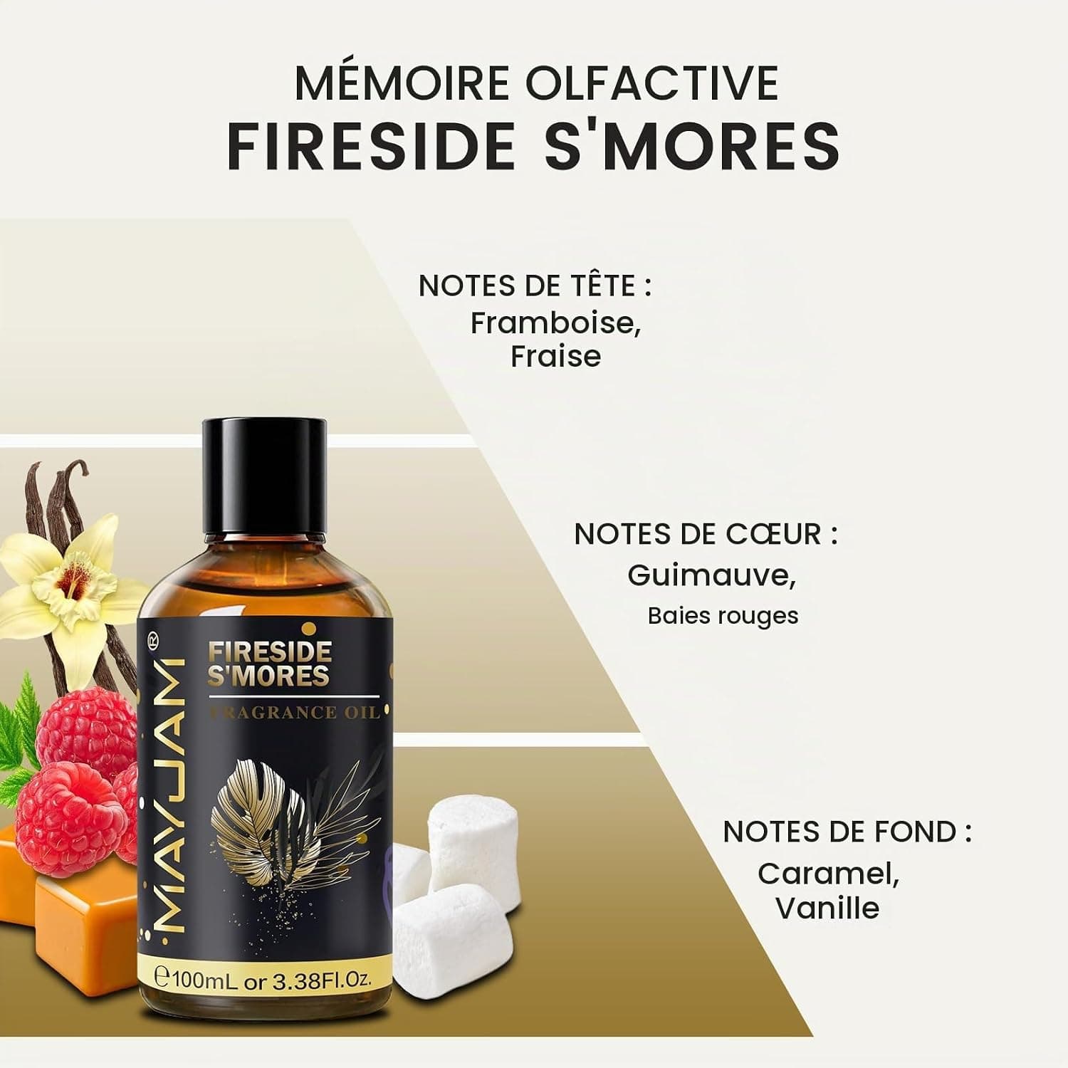 MAYJAM Huile Parfumée de S'mores Au Coin Du Feu pour Diffuseur 100ML