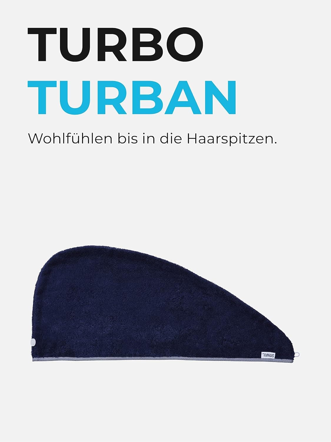 Sowel® Serviette pour Les Cheveux, Turban Serviette avec Bouton, Femme, 100% Coton