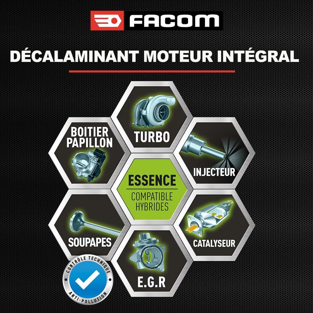 FACOM Décalaminage Moteur Essence 1L Nettoyant EGR Turbo