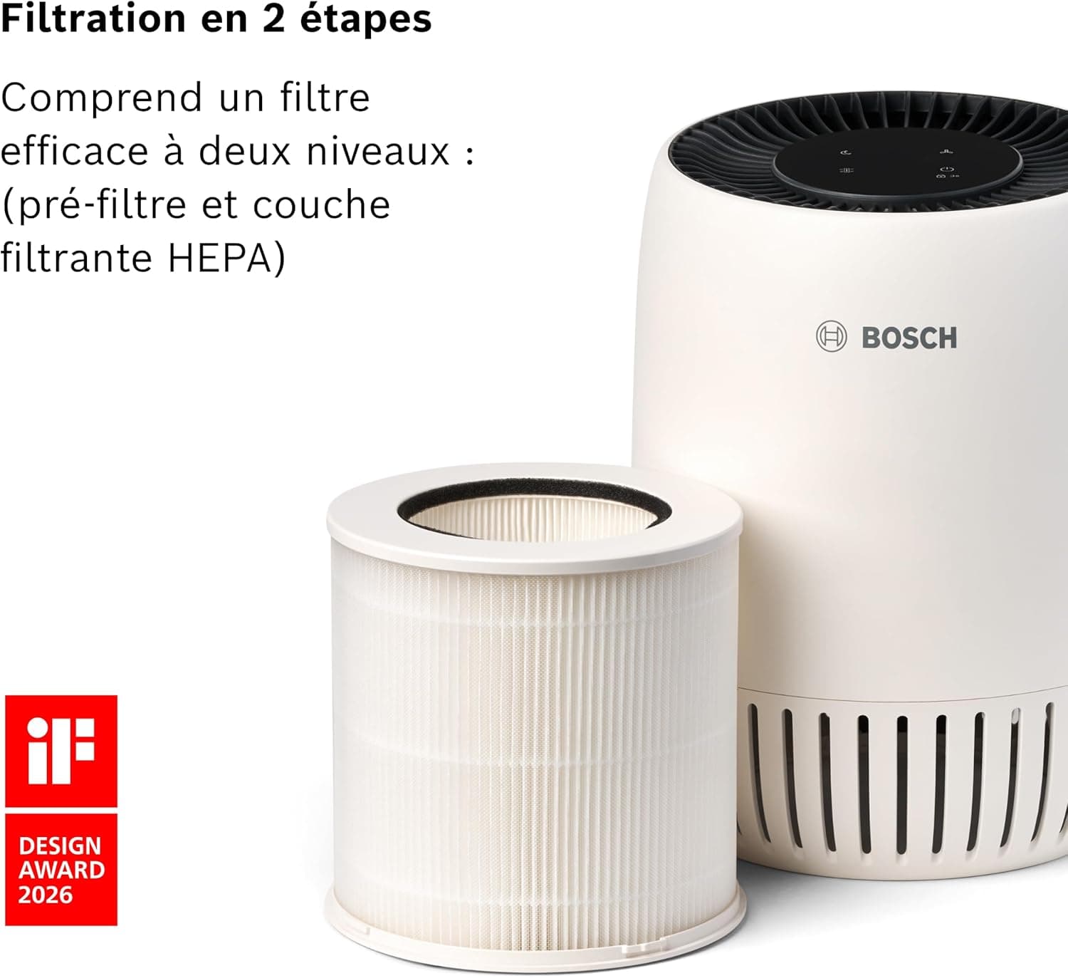 Bosch Air 500, Purificateur d'air, Pour pièces jusqu'à 23 m2