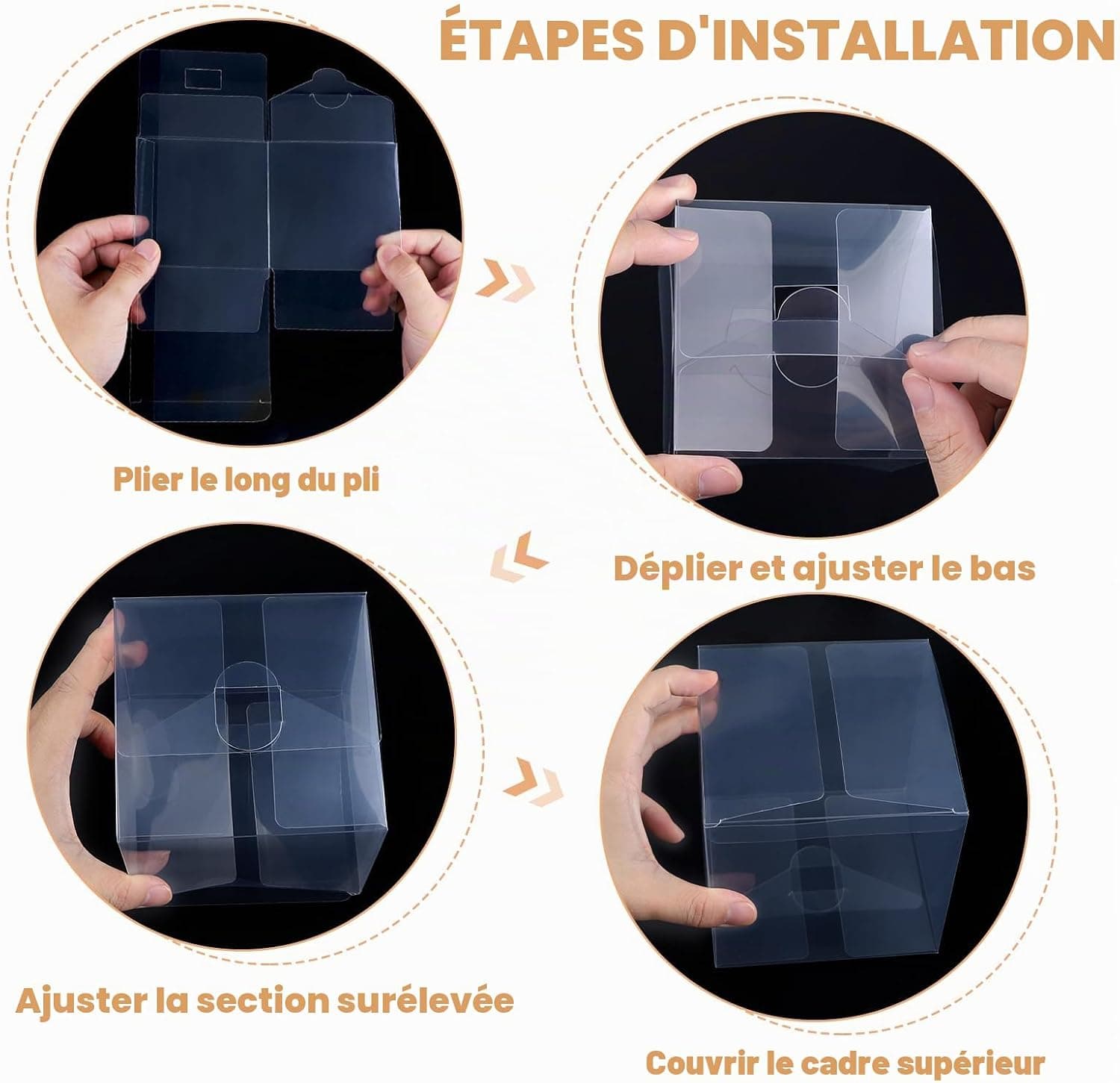 LALAGO 30 Pcs Boite Plastique Transparente pour Noël 12x12x12 cm