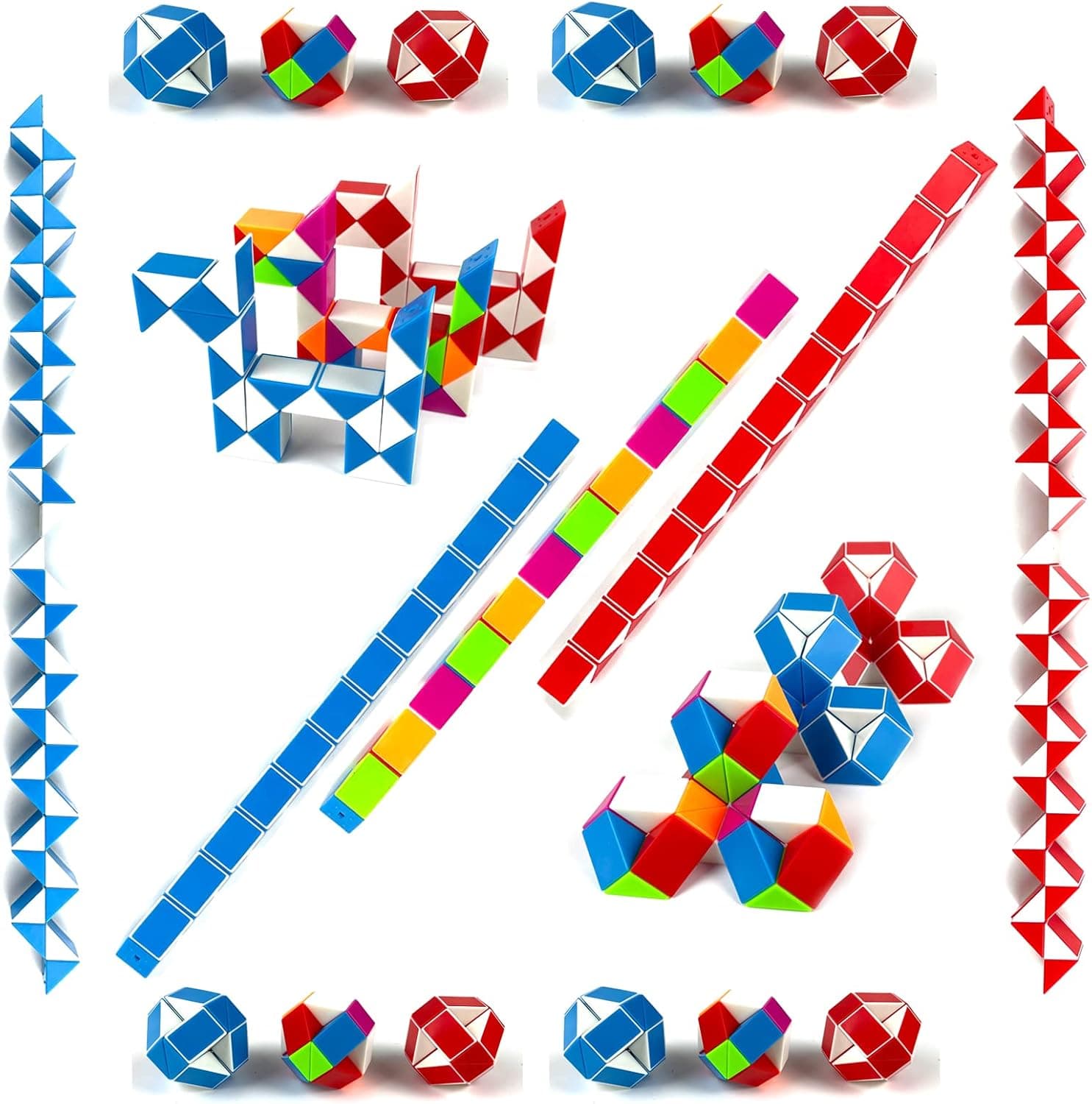 25 pièces Mini Serpent Magiques avec 24 nœuds,Jouet Enfant 3 Ans,Pinata Anniversaire Garcon,Fidget Toys,Anti Stress Enfant,Casse Tete Enfant,Magic Snakes,Petits Cadeaux Anniversaire