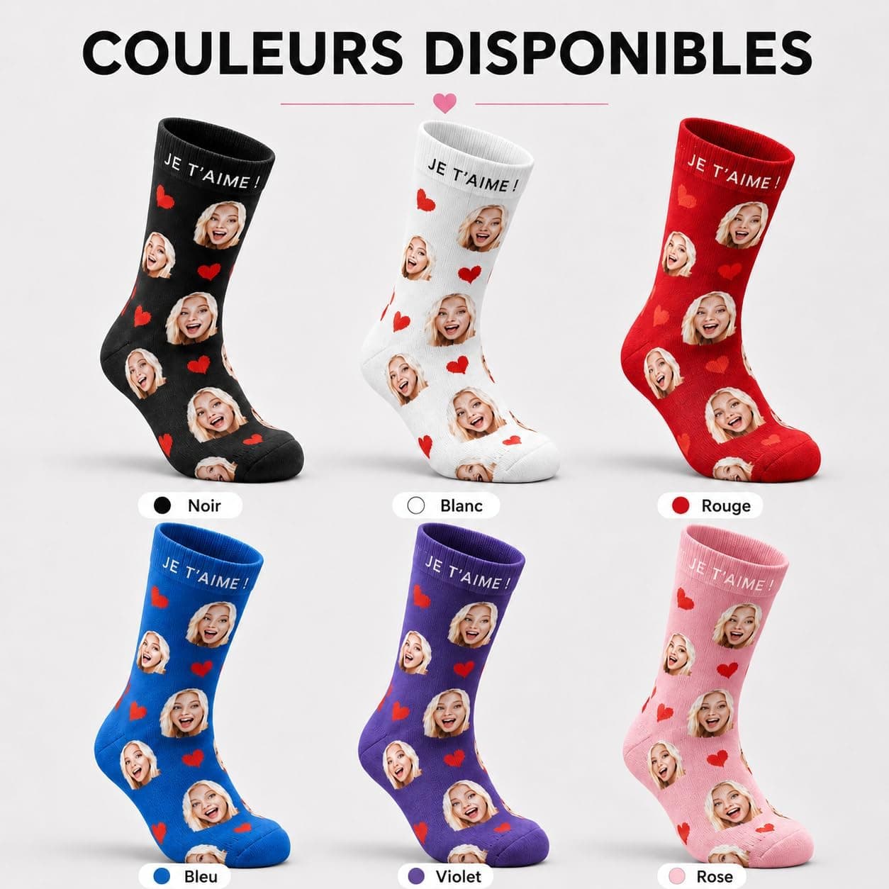DPDP Chaussette personnalisé photo-Cadeaux personnalisés pour hommes femmes