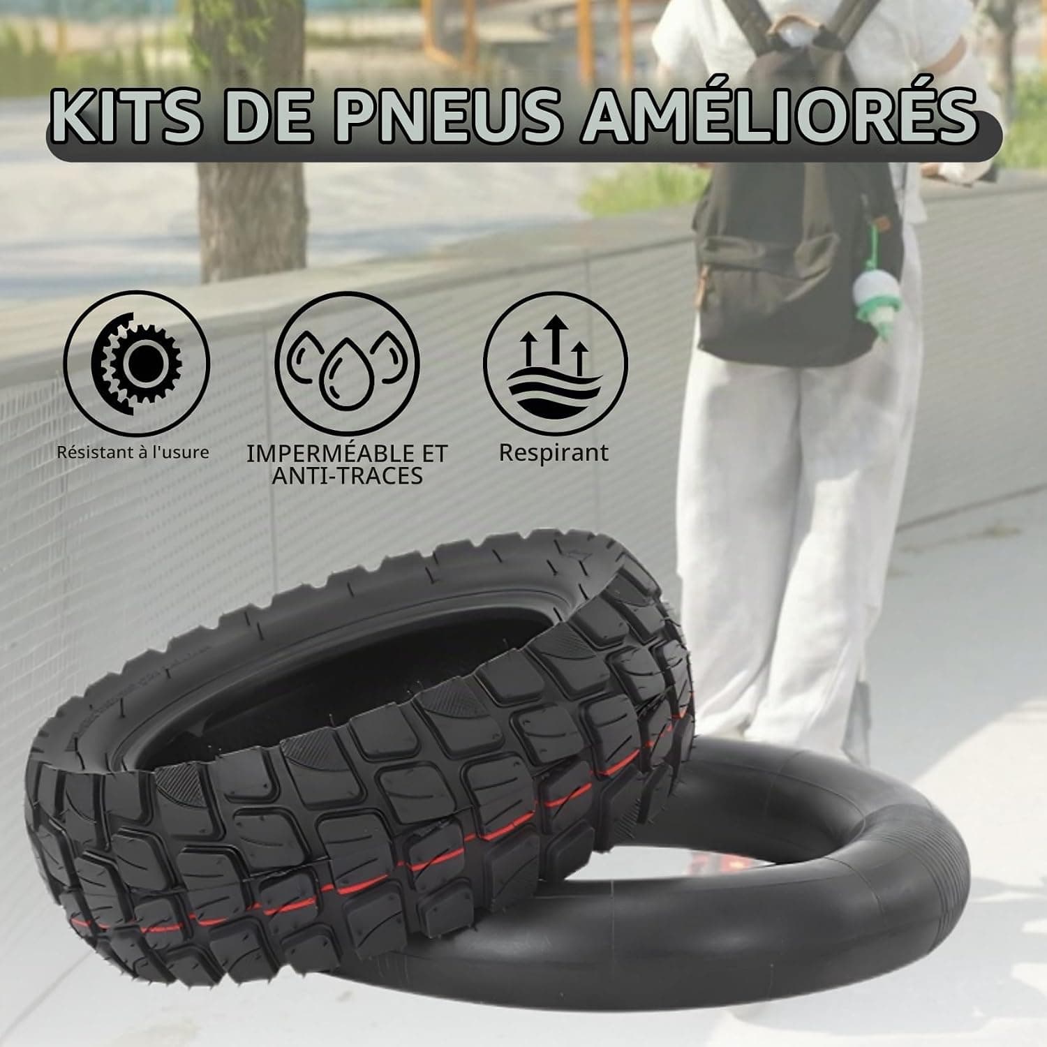 Trottinette Ălectrique Pneu 80/65-6 Compatible avec Kugoo M4 /Joyor
