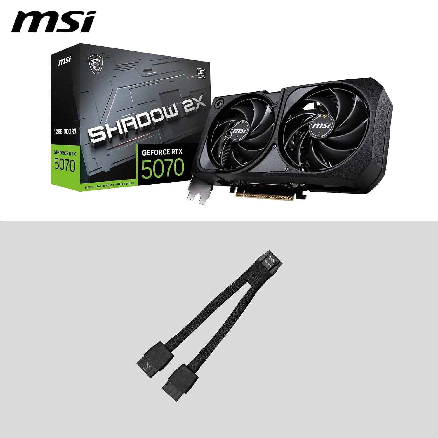 MSI NVIDIA GeForce RTX 5070 12G Shadow 2X OC Carte Graphique