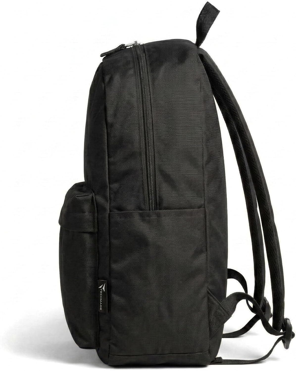 Sac à Dos Casual Unisexe Multifonction 30x15x40 cm – Sac Travail, École et Voyage avec Poches Multiples et Fermeture Zippée – Léger en Polyester 600D PVC – Sac à Dos Spacieux Quotidien (Noir)