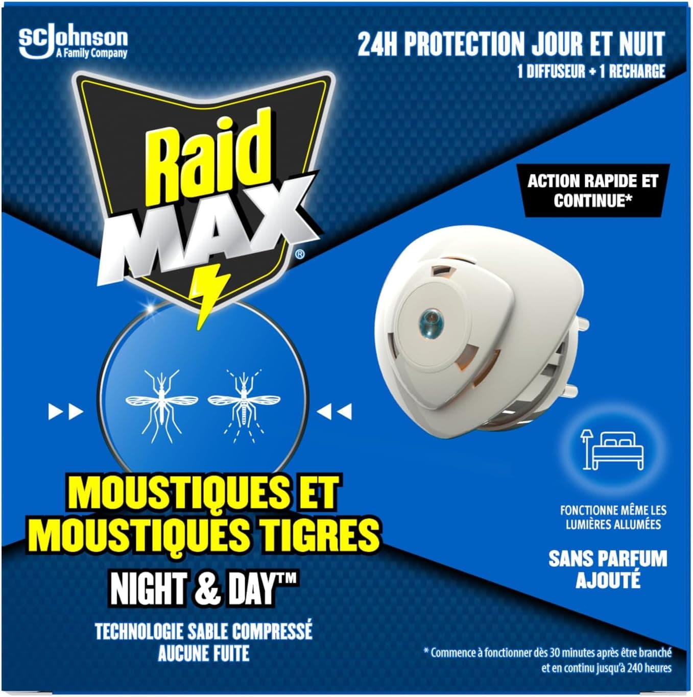 Raid Max Diffuseur Électrique Répulsif Moustiques 1 Diffuseur + Recharge