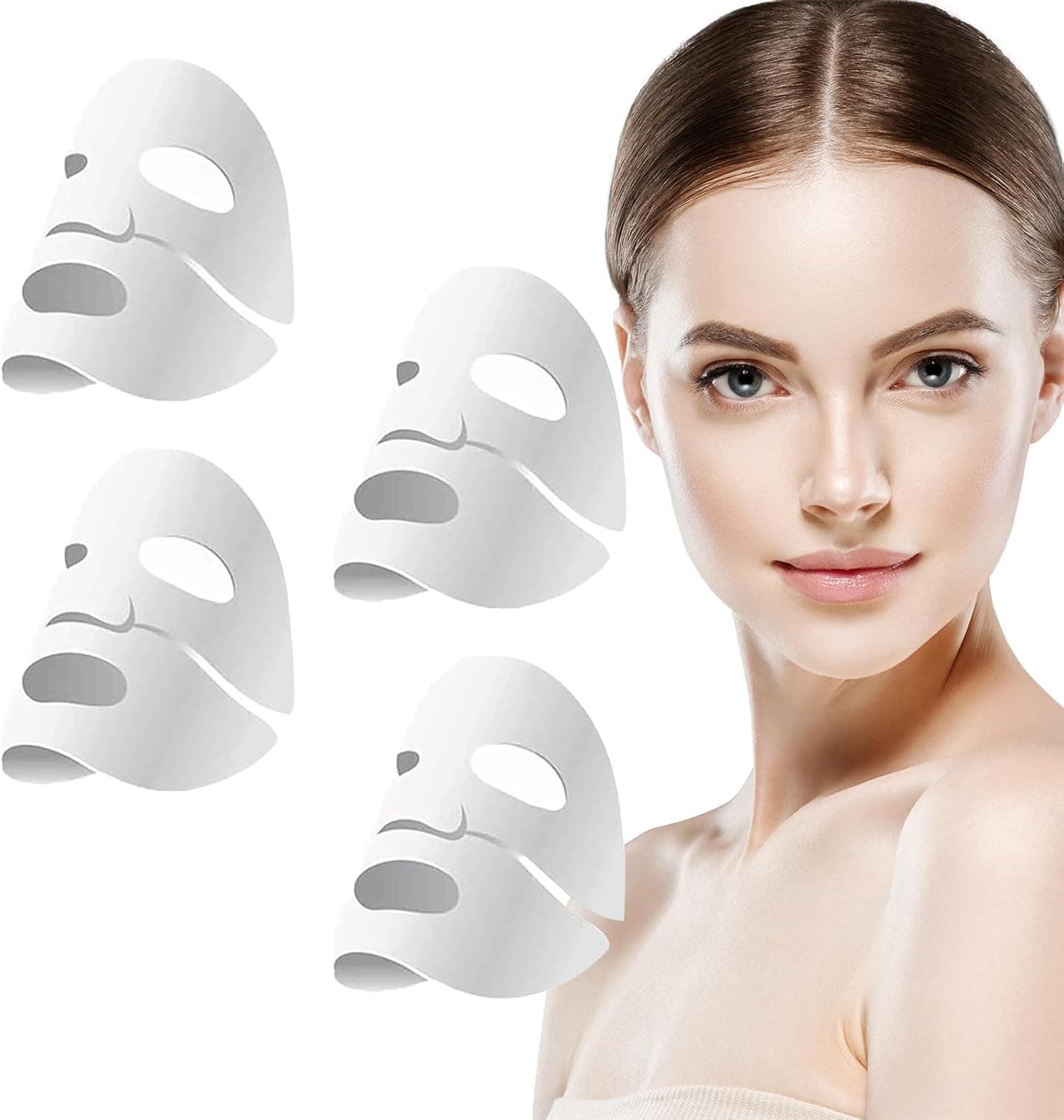 Bio-Collagen Real Deep Mask, Bio Collagen Face Mask Overnight, Anti-âge Mask Collagen, Film de collagène Hydratant Masque anti-rides Réduire les ridules