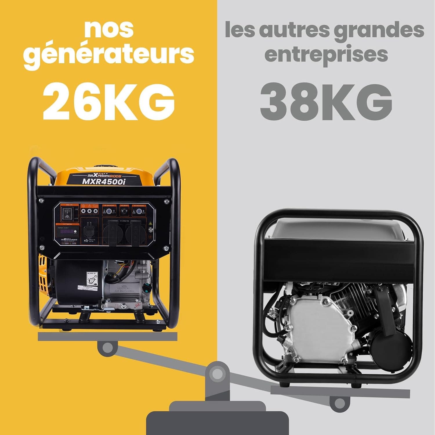 maXpeedingrods générateur électrique portable 3500W essence inverter 4temps