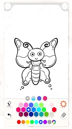 Insect Coloring Pages & Drawing App, Bugs and Nature Scenes, Educational Coloring