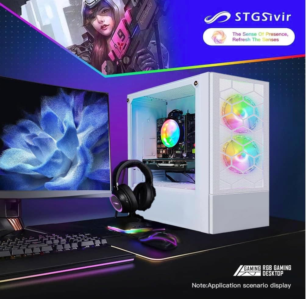 STGsivir PC Gamer Fixe, Ryzen 5 3400G, Vega 11,16G DDR4,512G SSD