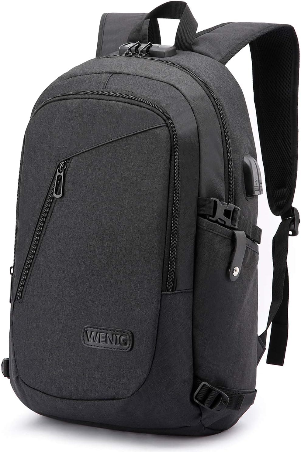 Antivol Sac à Dos Ordinateur Portable 15.6 Pouces Homme Imperméable avec USB Charging Port Sac à Dos D'affaires Sac a Dos PC Portable pour Loisirs/Affaire/Scolaire Noir