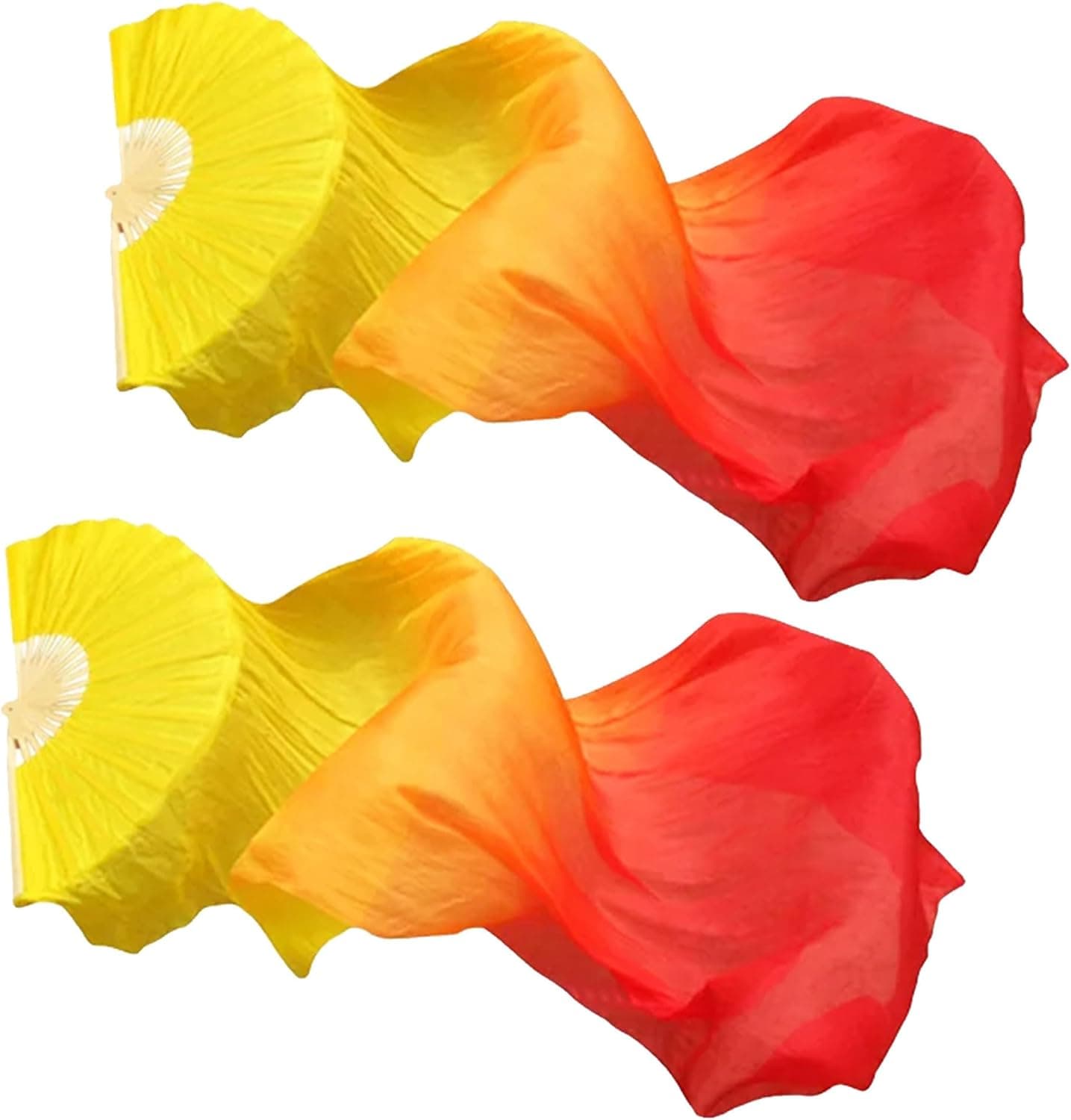1 Paire D'éVentails De Danse du Ventre Voiles, Danse éVentails en Soie De Danse du Ventre éVentail Voile De Danse du Ventre, 1.8m, pour Les Grands Spectacles, RéPéTitions