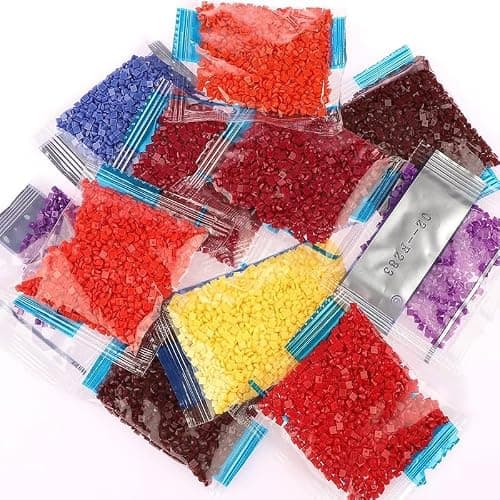 JLANEZI Perles scintillantes pour diamant peinture Art perles de rechange pierres de forage broderie diamant (3000 pièces)