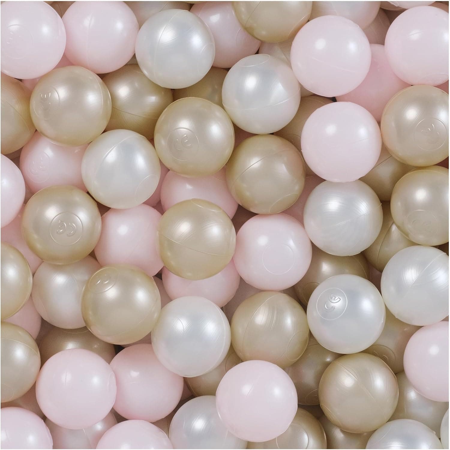 MISIOO Balles pour Piscine à balles - Balles de Piscine à balles - Balles de 6 cm de diamètre - Balles en Plastique fabriquées en 100% polyéthylène Basse densité - Jouet pour bébé
