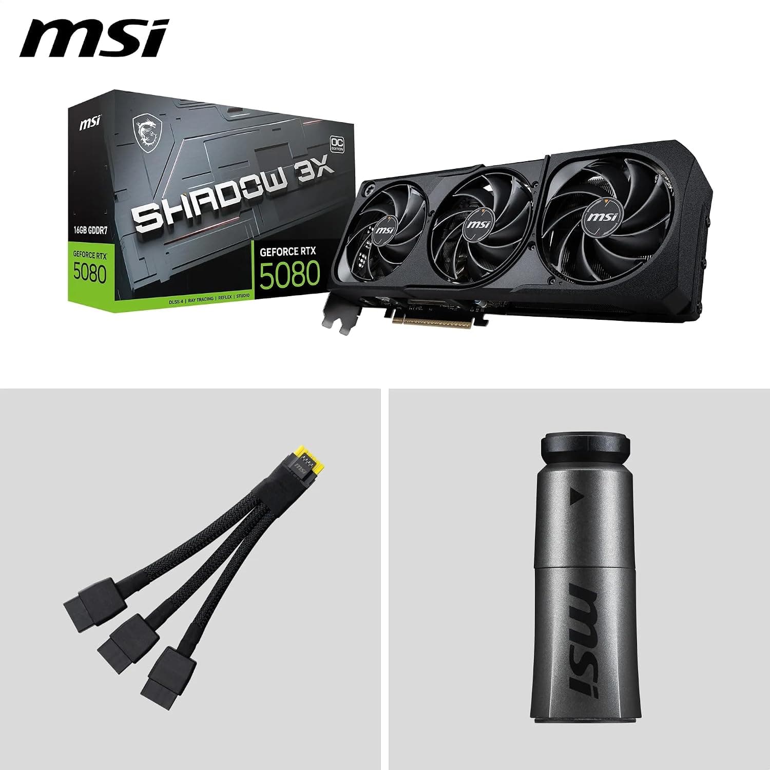 MSI NVIDIA GeForce RTX 5080 16G Shadow 3X OC Carte Graphique
