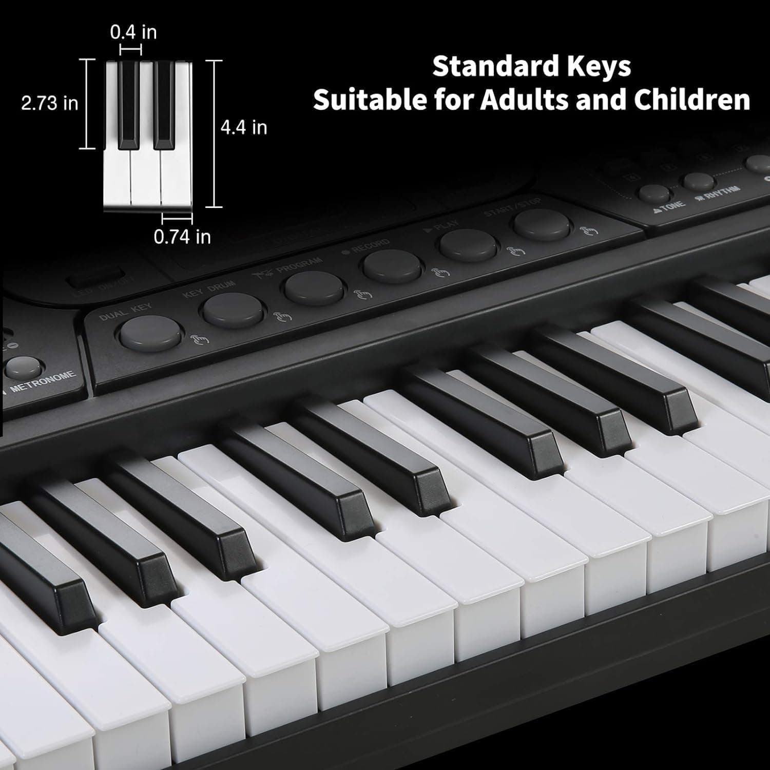 61 touches clavier de Piano avec Microphone Piano Note autocollant alimentation support de musique électronique numérique clavier cadeau pour débutant garçons filles