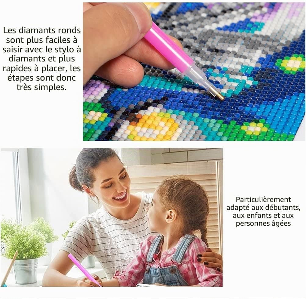 DCIDBEI Lot de 4 Peinture Diamant Paysage Adultes 40x50 cm Broderie Diamant Cottage aux Fleurs Tableau Diamant Kit Complet Adulte Diamond Painting Maison de Campagne