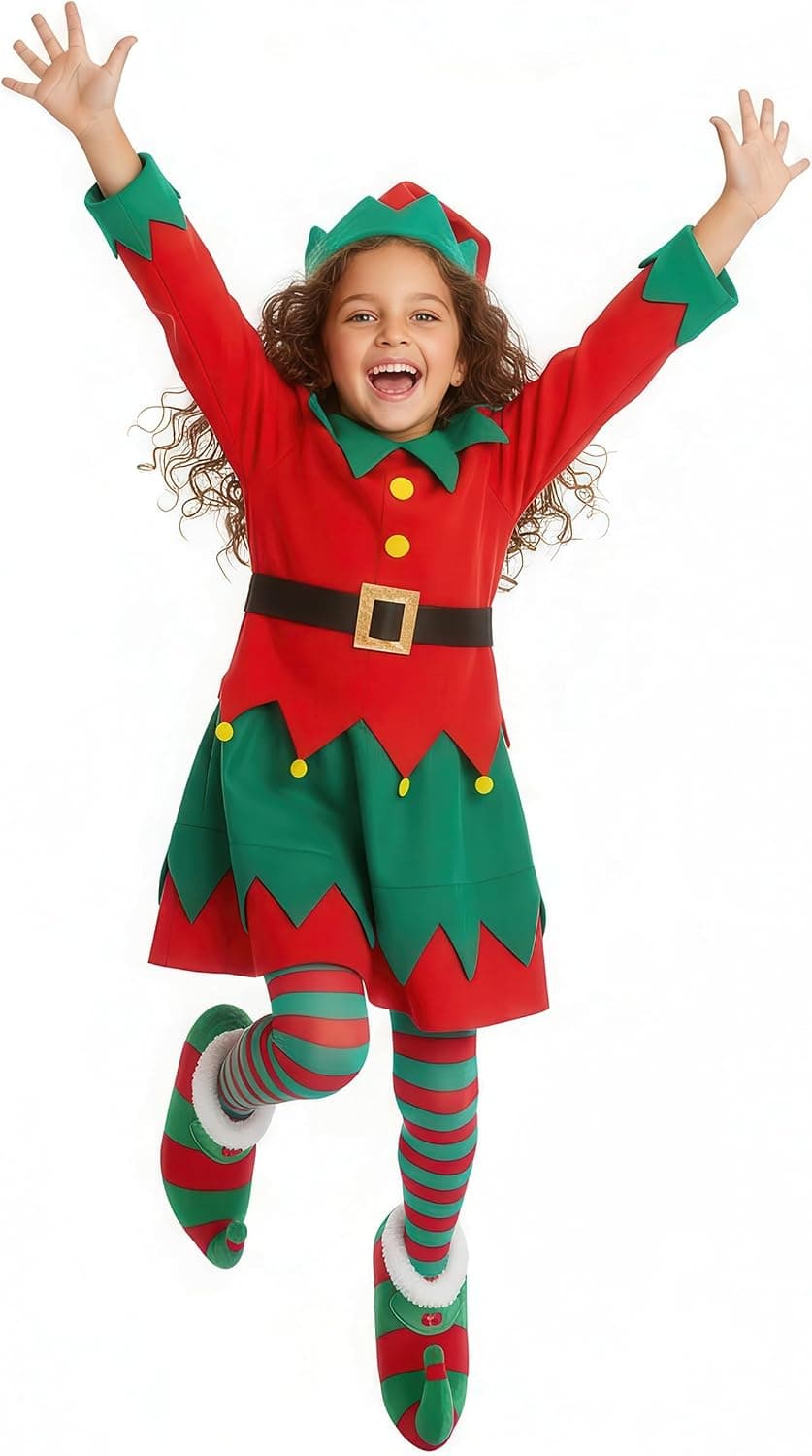 Morph Deguisement Lutin Enfant, Costume Lutin Halloween Fille